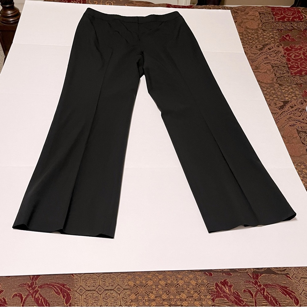 Lafayette 148 New York‎ Menswear Womens 10 Black Virgin Wool Blend Pant Stretch